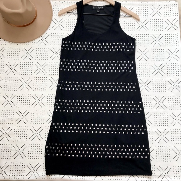 MERCER & MADISON STRIPED RIVET DRESS - Picture 1 of 10